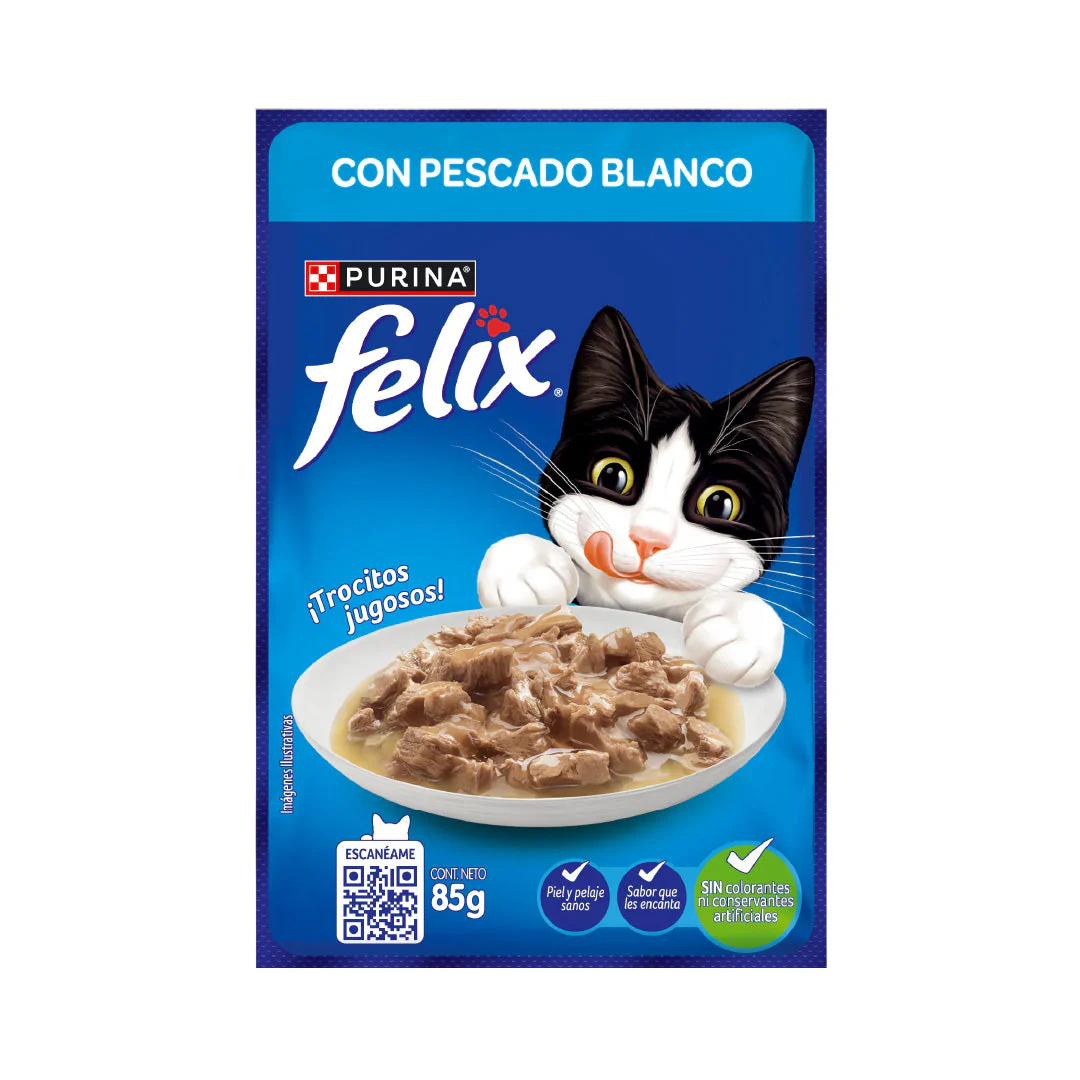Pouch Felix Gato Pescado Blanco