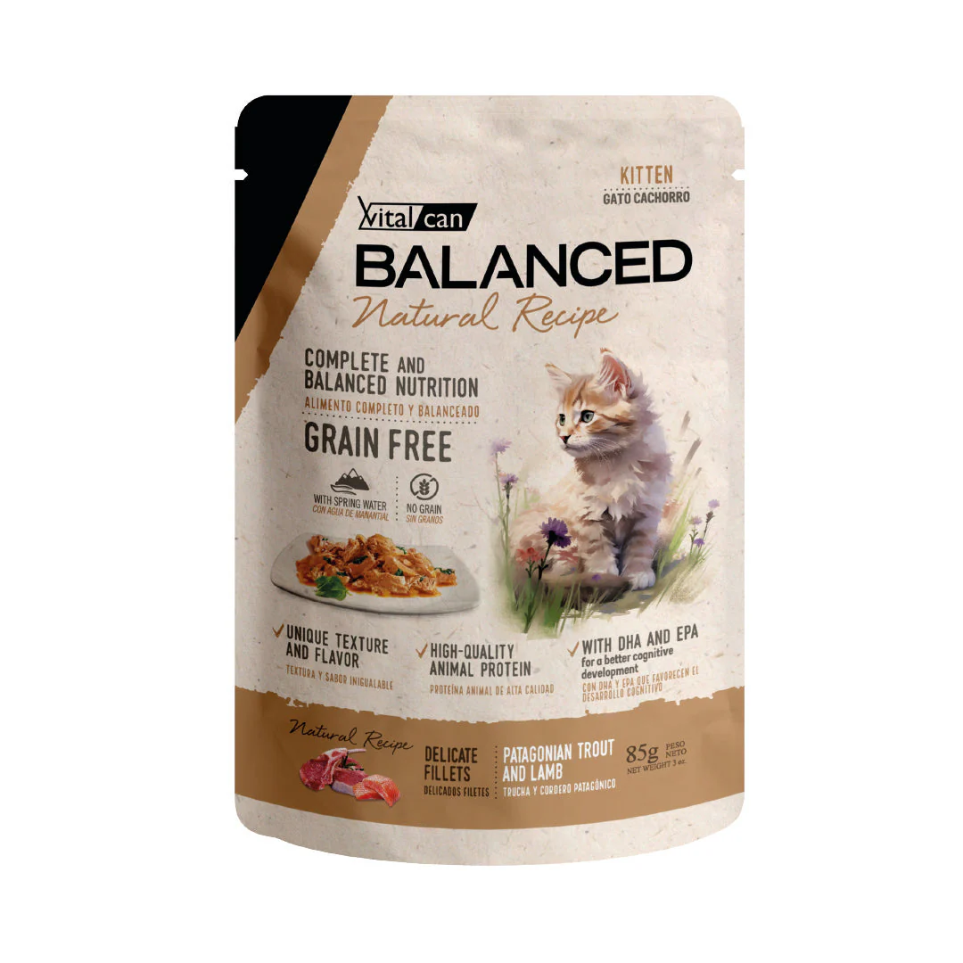 Pouch Balanced Gato Cachorro Filetes Trucha y Cordero