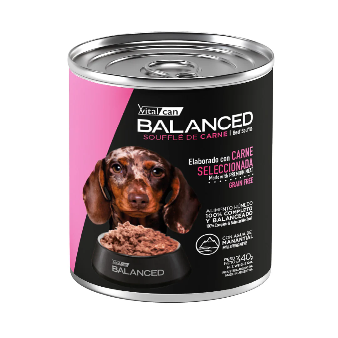 Lata Balanced Perro Cachorro Souffle Carne - Image 2