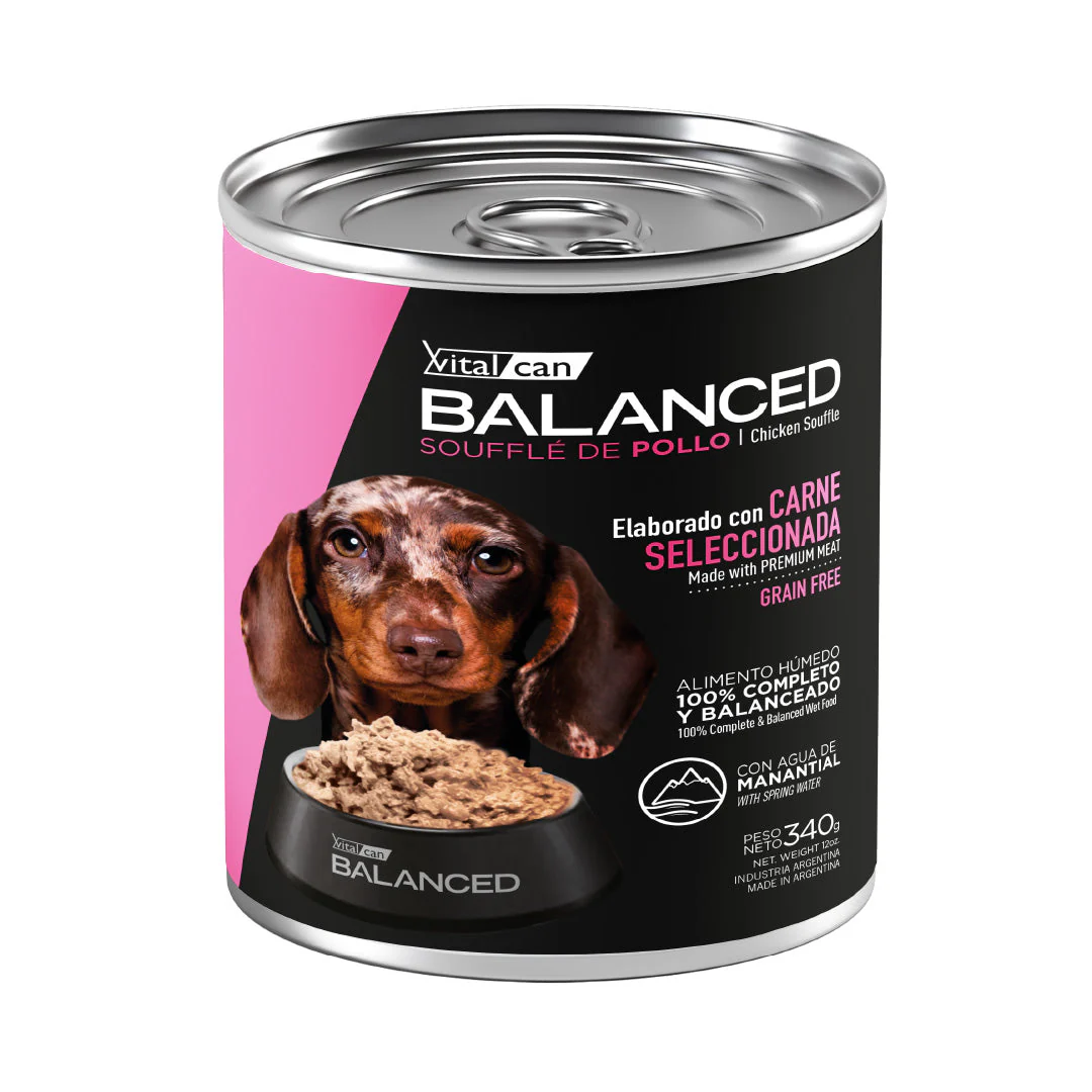 Lata Balanced Perro Cachorro Souffle Pollo - Image 2