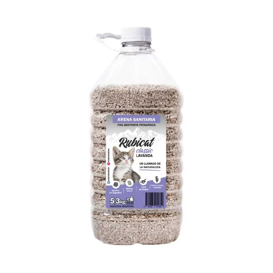 Bidón Piedras Arena Sanitaria Aglutinante Rubicat Lavanda